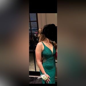 Green prom dress worn once in great condition